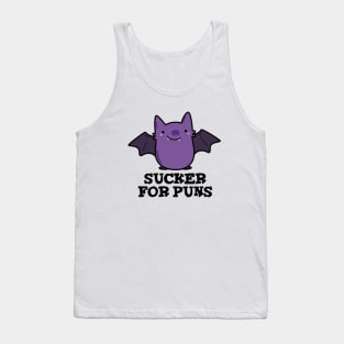 Sucker For Puns Cute Baby Bat Pun Tank Top